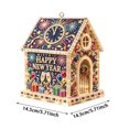 thumbnail image 3 of DIY Light Up Diamond Art Acrylic Cottage, 5D Gem Painting House Ornament with LED Light, Holiday Handmade Craft Decor for Tabletop & Christmas Tree, 3 of 5