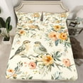 thumbnail image 2 of Homewish Kawaii Animal Birds Twin Sheet Sets 3pcs for Female Men Adults,Retro Vintage Watercolor Twin Fitted Sheet Microfiber,Chic Flowers Breathable Flat Sheet,Breathable Home Decor, 2 of 7