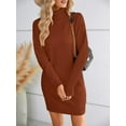 thumbnail image 6 of ZANKLEY Women Turtleneck Sweater Dress Oversized Long Sleeve Knit Pullover Fall Sweater Short Dresses, 6 of 9