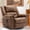 Nut Brown, variant on EPICOZY Manual Swivel Rocker Recliner with Heat and Vibration, 360° Swivel Glider Rocking Recliner, Ergonomic Lounge Massage Recliner Chairs with Side Pockets & USB Ports, Nut Brown