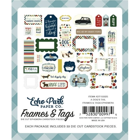- Frames & Tags - A Dog's Tail Ephemera Cardstock Die-Cuts 33/Pkg