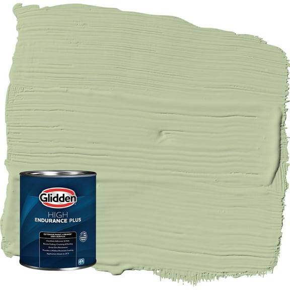 Glidden HEP Quaking Grass / Green Semi-Gloss Exterior Paint with Primer, 1 Quart