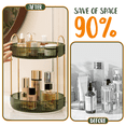 thumbnail image 3 of 360° Rotating Makeup Organizer, Bathroom Make Up Spinning Holder Rack, Large Capacity Cosmetics Storage Vanity Shelf Countertop, 3 of 7
