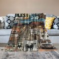 thumbnail image 2 of Orinice Cow Signs Truck Warm Lightweight Blanket Soft Fleece Blankets All Seasons Sofa Decor Gifts Plush Blankets 50x60in, 2 of 6