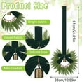 thumbnail image 3 of Flower Garlands with Ribbon Bells on The Back of Kitchen Window Chairs Are Used for Festival Decoration in Rural, Wreath Front Door, 1 Wreath, 3 of 8