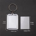 thumbnail image 2 of 10 llaveros con foto, llavero con foto acrílico transparente en blanco, llavero con foto rectangular personalizado con anillo dividido para foto 2,5 * 3,7 cm, 2 of 5