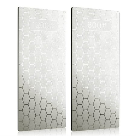 

2PCS Diamond Sharpening Stone Whetstone Honeycomb Surface Diamond Sharpener Plate with Non- Base(600/1200 Grit)