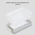 thumbnail image 3 of Matsuzay Caja de almacenamiento blanca fácil de limpiar para cortar mantequilla, adecuada para la mayoría de las marcas de mantequilla, Organizadores de utensilios de cocina, 3 of 6