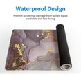 thumbnail image 2 of Rose Gold Marble Mouse Pad Abstract Pink Desk Mat 31.5x11.8 Inch Marbled Texture Non-Slip Rubber Base Mice Pad Extended Large Mouse Mat Desk Pad Stitched Edges Keyboard Mouse Mat Desk Pad, 2 of 5