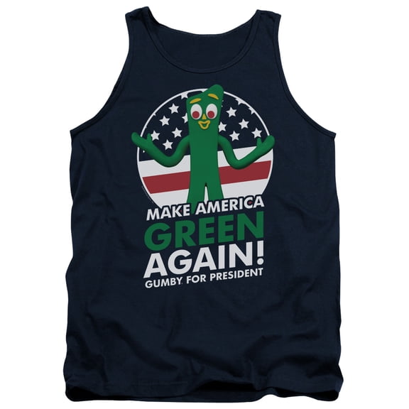Gumby For President Adult Tank Top Navy