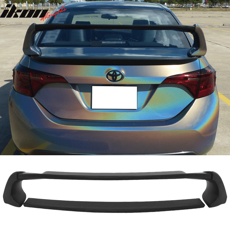 Fits 1418 Toyota Corolla E170 Sedan Matte Black Trunk Spoiler Wing