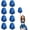 blue, variant on 8 PCS Cheerleader Pom Poms,with Baton Handle for Rooters Cheering Squad Team Spirit Sports (Blue Gold)