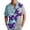 Purple, variant on Men's Short Sleeve Tropical Print Shirt for Everyday Casual Comfort Breathable Button Down Summer Outdoors