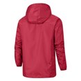 thumbnail image 2 of Daeful Coupe-Vent à Fermeture Éclair Complète pour Hommes, Veste à Capuche Respirante Couleur Unie Rouge P, 2 of 7
