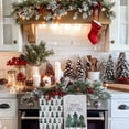 thumbnail image 5 of Merry Christmas Kitchen Towels Set of 2,Green Xmas Tree Snowflake Dish Hand Towels Holiday Home Indoor Bathroom Party Seasonal Noel Decorations, 5 of 6