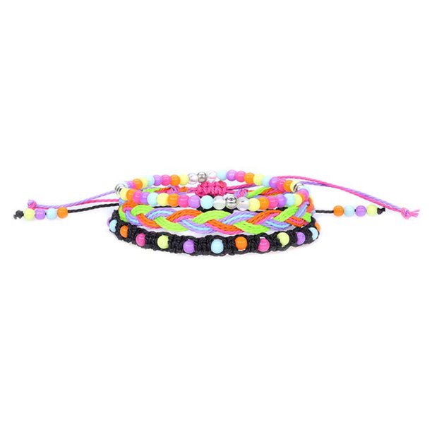 Sonducket 3 piezas trenzada estilo resistente al agua cera muñeca conjunto de joyas longitud dama decoración Popular encanto mano cadena playa Ropa, zapatos y accesorios Miscelánea Tipo 3 3 Sonducket AP010274-03