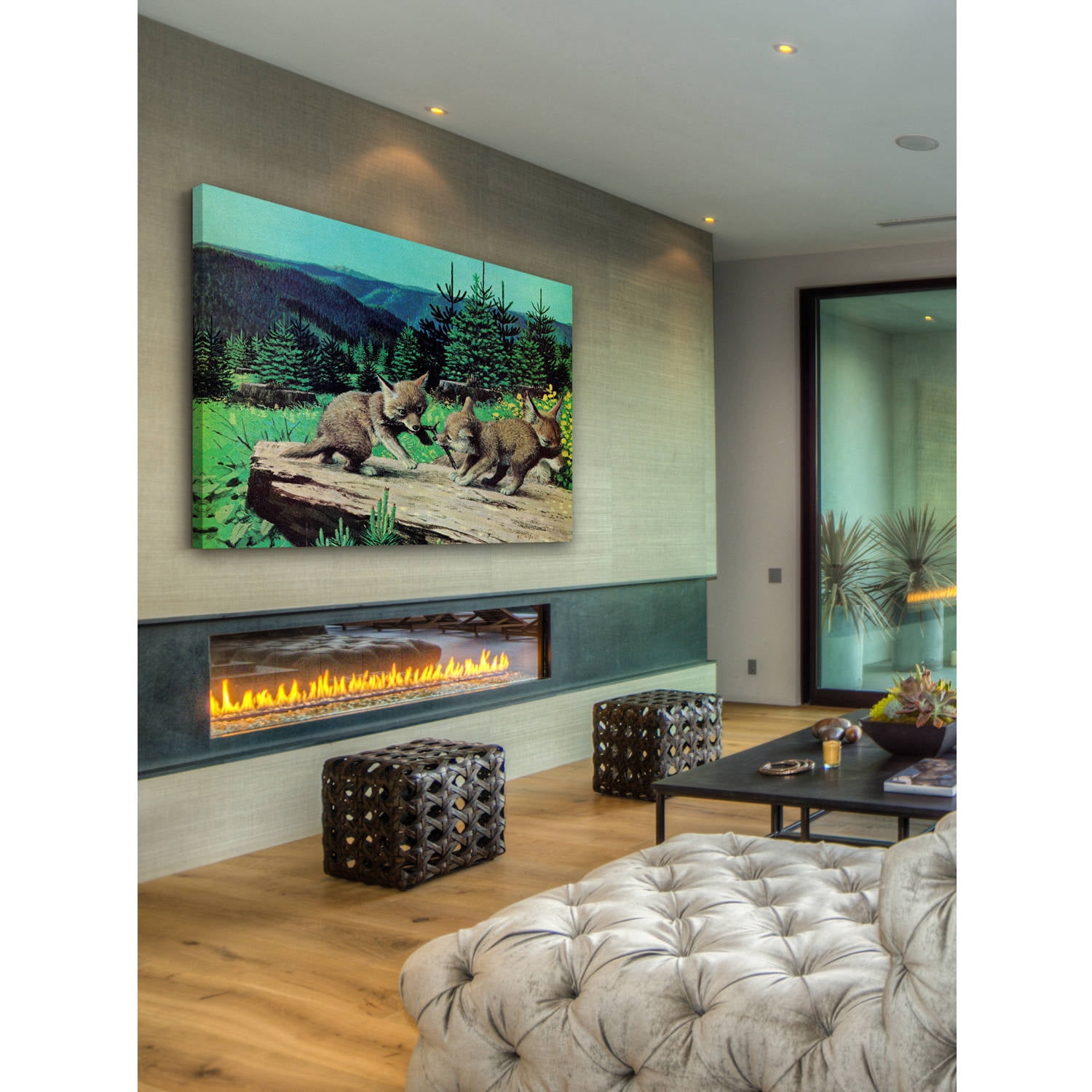 "Cubs at Play" Painting Print on Wrapped Canvas