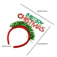 thumbnail image 2 of Merry Christmas Headbands Holiday Hair Accessories Festive Green Glitter Hair Hoop Cute Party Headwear for Women Girls, 2 of 3