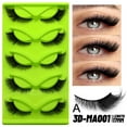 thumbnail image 6 of UOYOTT 5 Pairs of 3D Handmade Half False Eyelashes Natural Fluffy Small Clusters Reusable Black, 6 of 8