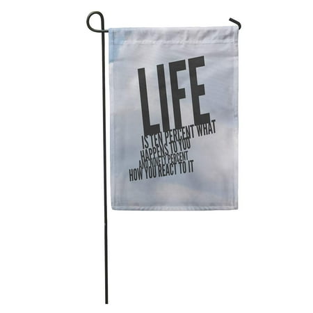 LADDKE on Life Best Inspirational and Motivational Sayings About Wisdom Garden Flag Decorative Flag House Banner 12x18