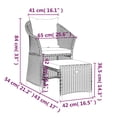 thumbnail image 4 of vidaXL 2 Piece Garden Lounge Set with Cushions Grey Poly Rattan, 4 of 5