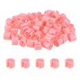 thumbnail image 1 of Uxcell 100-Pack Marcadores de Perchas de Ropa en Blanco, Clips de Prenda de Plástico para Perchas de Ropa [Rosa Claro], 1 of 1