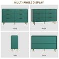 thumbnail image 5 of Huisuilinss Fluted 3/5/6 Drawer Dresser For Bedroom,Wood Wide Chest Of Drawers,Tall Nightstand,Double Dresser,Modern Side Table With Metal Handle & Feet For Living Room Hallway, 5 of 7