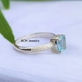 thumbnail image 4 of 925 Sterling Silver Ring For Men & Women, Blue Topaz Ring Gemstone Unique Handcrafted Ring For Her Or Him, 4 of 6