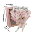 thumbnail image 3 of OEFNTAC Decorations Hand-Knitted Wool Crocheted Imitation Rose Bouquet Illuminated Valentine's Day Romantic Gift Artistic Home Decoration LED 15.7in, 3 of 9