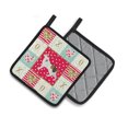 thumbnail image 2 of Korean Bobtail Cat Love Pair of Pot Holders, 2 of 4