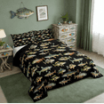 thumbnail image 5 of Manfei Pike Fish Queen Comforter Set,Vintage Fishing Bedding Comforter Set For Boys Girls,Fishing And Hunting Animals Marine Life Reversible 3 Pieces, 5 of 8