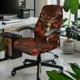thumbnail image 2 of Renewold Deer Camo Hunting Forest Maple Red Office Chair Cover Soft Rotating Boss Chair Slipcover for Armrest Chairs Removable Swivel Chair Slipcover Elastic Spandex Fabric Cover, L, 2 of 7