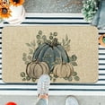 thumbnail image 4 of Fall Blue Pumpkin Welcome Doormat Eucalyptus Door Mats 17 x 29 Inch, Autumn Seasonal Farmhouse Non-Slip Entrance Mat Low Profile Front Doormats Kitchen Floor Rug Decor for Indoor Outdoor, 4 of 6