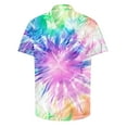 thumbnail image 3 of Yyeselk Men's Short Sleeve Hawaiian Shirt Loose Fit Tie-Dyed Print Tropical Vacation Beach Shirts Button Down Casual Lapel Summer Shirt Multicolor01 XXL, 3 of 4