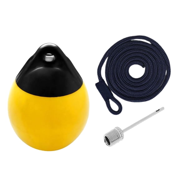 Bola de Defensa de Barco Sunnimix Boya de Marina Anticolisión Inflable Cuerda Amarilla con Negra