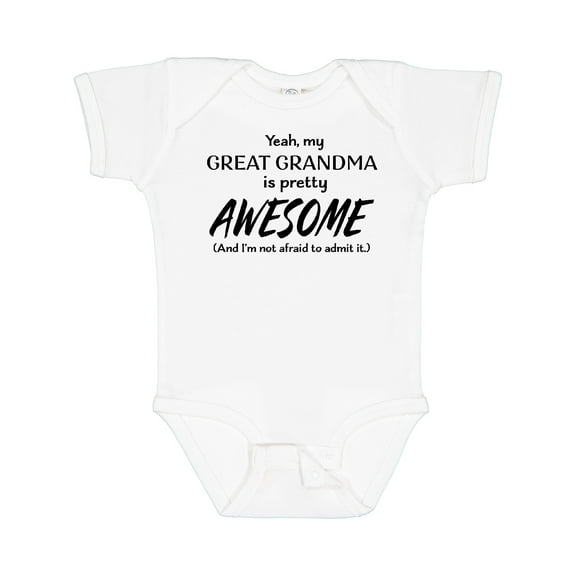 Inktastic Yeah My Great Grandma is Pretty Awesome Boys or Girls Baby Bodysuit