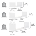 thumbnail image 2 of MELANNCO Floating U Shelves Set of 3, White, 2 of 8
