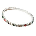 thumbnail image 2 of Soumake Luxury Women Single Row Full Rhinestone Inlaid Bracelet Elastic Bangle Jewelry, 2 of 8