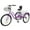 Purple, variant on Dextrus 24 Inch 3-Wheel Bike, Single Speed Adult Trike, Low Step-Through Cruiser with Front & Rear Baskets, Large Adjustable Seat with Backrest for Seniors, Men, and Women (Purple)