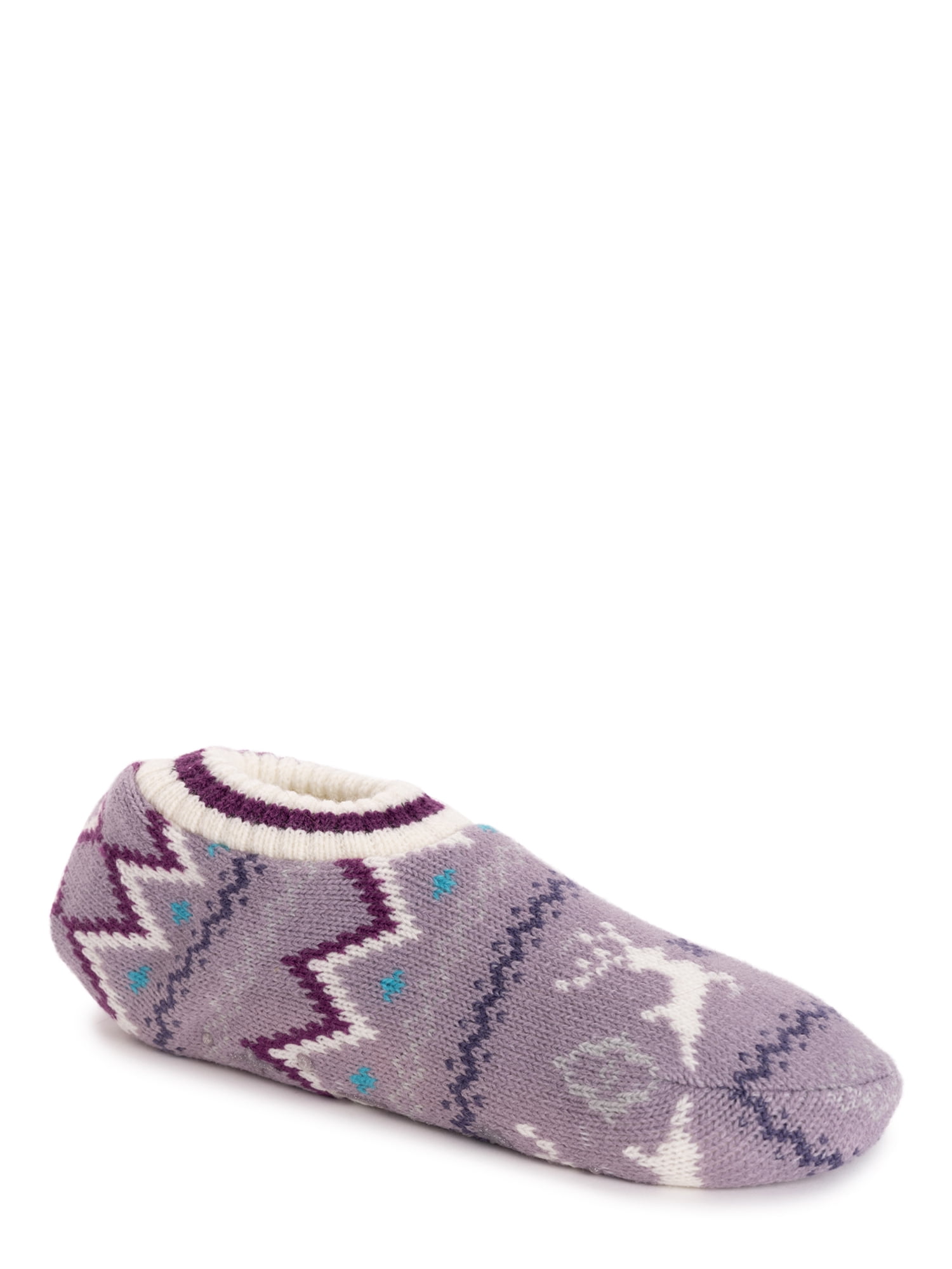 Muk Luks Women's Sweater Low-Cut Slipper Sock Gift Set