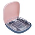 thumbnail image 1 of 3PCS Medicine Container 4 Compartment Portable Sealing Medicine Organizer Box Jewelry Blue Earring Storage Box, 1 of 7