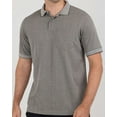 thumbnail image 5 of Real Essentials 3 Pack: Men's Ribbed CVC SS Polo Shirt With Pocket - Breathable Performance Polo (Available in Big & Tall), 5 of 6