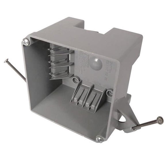 Cantex Industries 45562006 EZ32XNR 4 in. PVC Square Deep Box with Nails