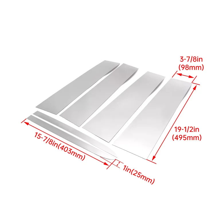 Chrome Door Pillar Trims For 2009-2017 Chevrolet Traverse – 6-Piece Stainless Steel Trim Set