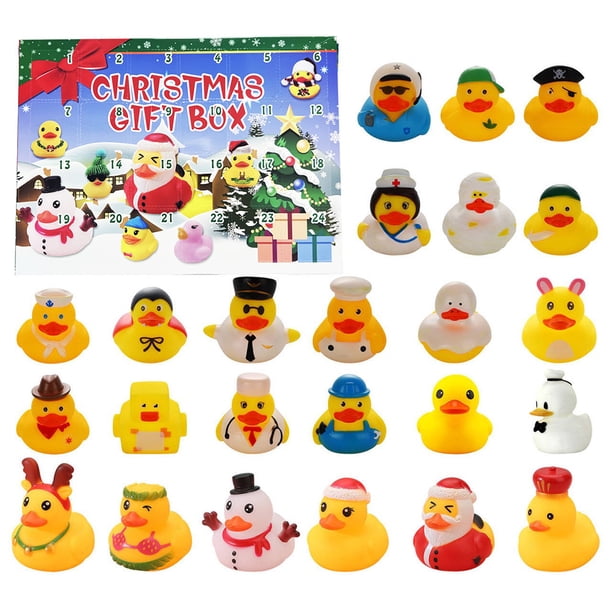 Calendario Adviento Navideño Con Pato Goma 24 Patos 2024 Baño para