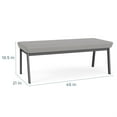 thumbnail image 4 of Newport Reception Waiting Room 18.5" 2-Seat Bench / Black Steel / Brown, 4 of 5