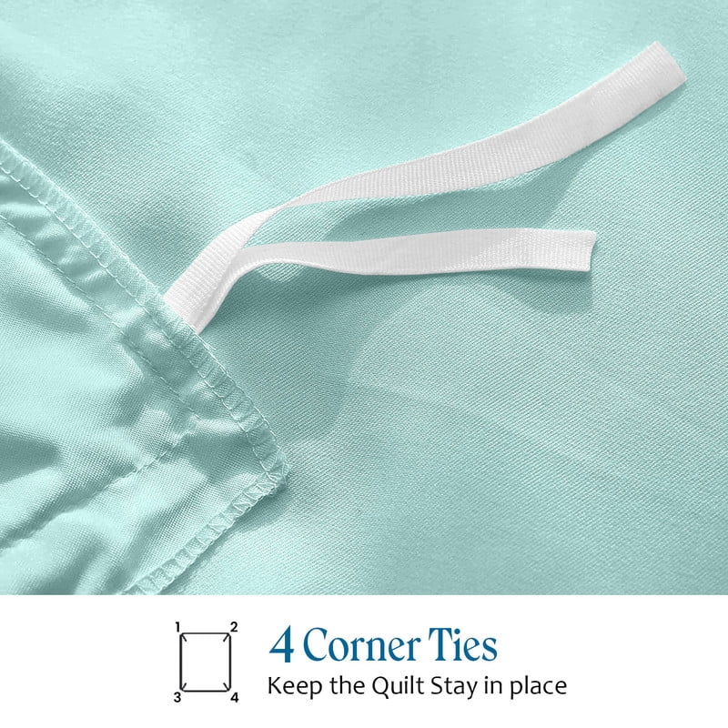 3- Piece Premium Duvet Set -Oversized Super King (120" x 98") Size - 600 Thread Count, Ultra Soft Egyptian Cotton Comforter Cover with Zipper Closure & Corner Ties, Aqua-Blue Solid