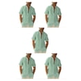 thumbnail image 3 of Minnieouse Camisa con botones de estilo informal de viaje para hombre, camisetas de diseño Simple de Color sólido de verano para niños, ropa Type2 NO2, 3 of 6