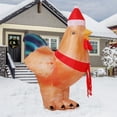 thumbnail image 3 of GOOSH Christmas Inflatables 5.4 FT Blow up Christmas Chicken with Built-in LEDs, Inflatable Chicken Christmas Chicken Blow up Wearing Hat, Outdoor Christmas Decorations for Xmas Holiday Party, 3 of 7