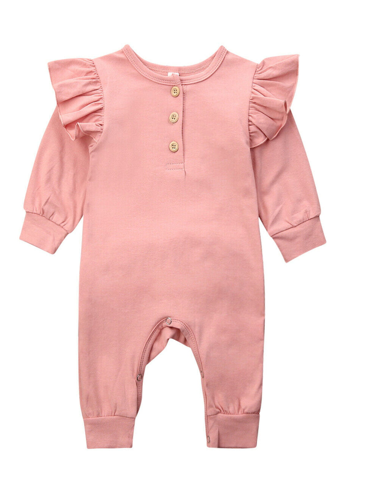 Newborn Infant Baby Girls Long Sleeve Romper Jumpsuit One-piece Outfits Clothes 